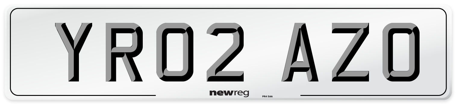 YR02 AZO Number Plate from New Reg